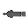 Renovators Supply Manufacturing Slide Bolt Latch 3 3/4 in. Black Wrought Iron Ball Tip Style Slide Bolt with Mounting Hardware