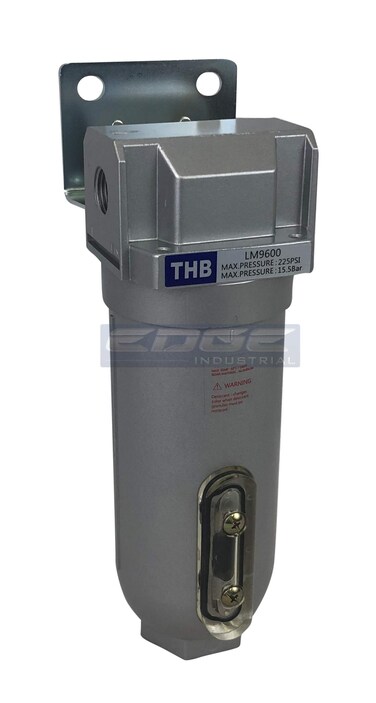 EDGE INDUSTRIAL HEAVY DUTY IN LINE DESICCANT AIR DRYER WITH METAL BOWL, FOR COMPRESSED AIR, DRY AIR FOR PNEUMATIC TOOLS (1" NPT)