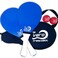 Frescobol Starter Set, 2 Vero Wood Paddles, Premium White Padded Grips, Neoprene Case, 2 Official Red Balls