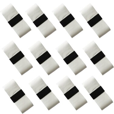 Gloperti Overgrip Tacky Grip Wrap for Tennis,Squash Racket, Racquetball, Badminton, Pickleball Paddle, Baseball Bat 12 Piece Per Pack -AC148 White Colour