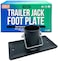 Trailer Jack Foot Plate, Removable Foot Pad, Utility Accessories for Boat and RV Tongue, Base Plate Slide-On Mounting Parts