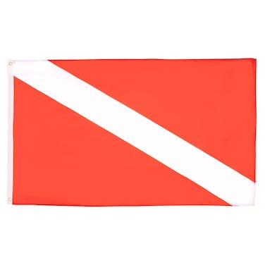 AZ FLAG - Scuba Diving Flag - 2x3 Ft - 100D Polyester Underwater Diving Banner with Two Metal Grommets - Fade Resistant - Vivid Colors - 2' x 3' Feet - 90x60 Cm
