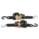 Camco Retractable Transom Tie Down Straps   Break Strength of 3,330lbs and Safe Working Load of 1,100lb   2-Pack, Durable Polyester Webbing (50031)