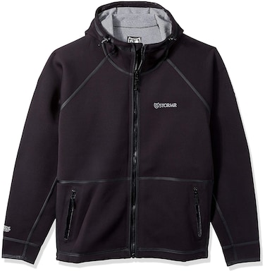 STORMR Men's Typhoon Neoprene Waterproof, Windproof, Warm, Comfortable, Maneuverability, Foul Weather Jacket, Perfect for Fishing, Sailing, Cycling, and Hunting, Black, XX-Large