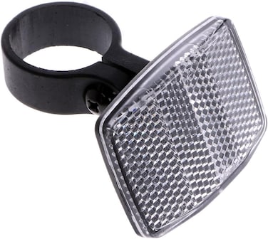 Bike Lights and Reflectors, White Bicycle Handlebar Reflector, Front Rear Warning Safety Light, Lights and Reflectors