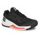 WILSON Men's Rush Pro 4.0 Sneaker, Black/White/Poppy Red, 11.5