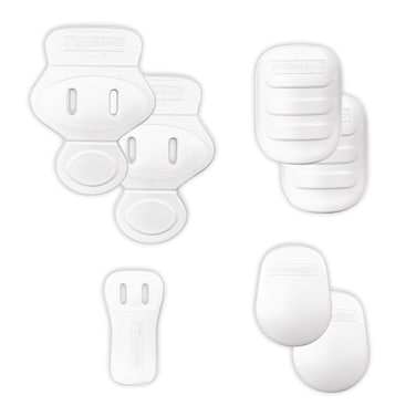 CHAMPRO Ultra Light 7 Piece Pad Set with Slots for Youth Football Pants, WHITE