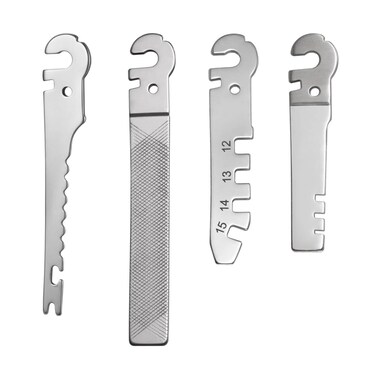 Roxon FT03 Build Your Own Multitool Accessory for Flex Multitool (Flat File, Fish Hook Remover &amp; Fish Scaler, Fish Hook Sharpener Adjuster, Bicycle Spoke Wrench) good for Fishing &amp; Camping