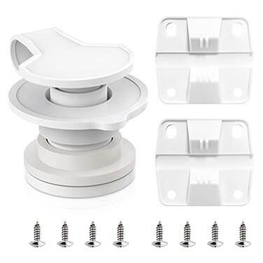 Cooler Replacement Parts Kit for Coleman,Ice Chest Plastic Hinges,Cooler Standard Drain Plug Assembly and Stainless Steel Screws Sets Compatible with Coleman Coolers（1" Shaft Length）