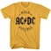 American Classics ACDC Heavy Metal Rock Band High Voltage Distressed Ginger Adult T-Shirt (Large)