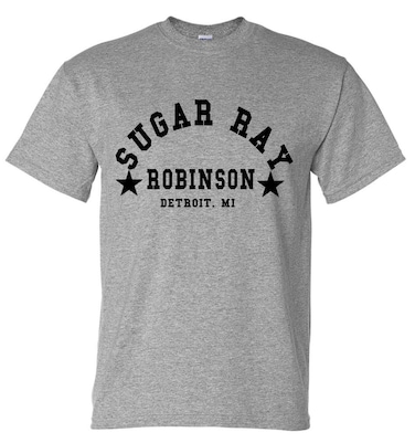 Sugar Ray Robinson Boxing Gym Training T-Shirt (X-Large) Grey