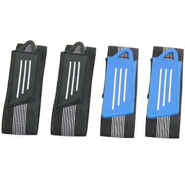 CHENJIN Bicycle Pant Leg Strap 4PCS Adjustable Elastic Bike Ankle Leg Riding Puttee Cycling Safety Bind Pant Bands Clip Strap for Cycling, Jogging, Camping Elastic Magic Fastening Belt