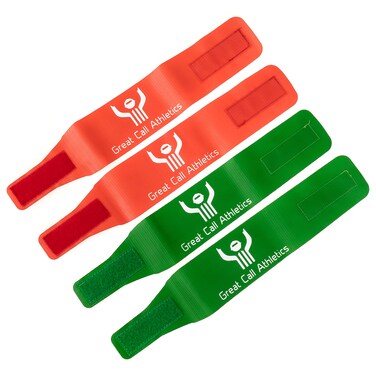 Great Call Athletics   Wrestling Ankle Bands   2 Red &amp; 2 Green Set   Premium Tournament &amp; Dual Meet Anklets   Coach   Referee   Official
