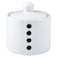 Santa Barbara Design Studio Garlic Keeper Modern Ceramic Countertop Garlic Storage Container, 4" x 3.75", White