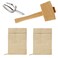 Professional Lewis Bags and Ice Mallet Set - Reusable Canvas Crushed Ice Crushing Bags with Wooden Mallet for Bartender Kit &amp; Bar Tools Kitchen Accessory