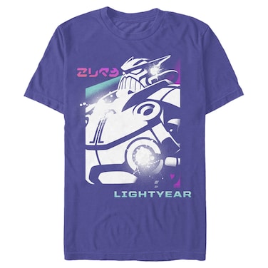 Disney Pixar Lightyear Zurg Spray Young Men's Short Sleeve Tee Shirt, Royal Blue, X-Large