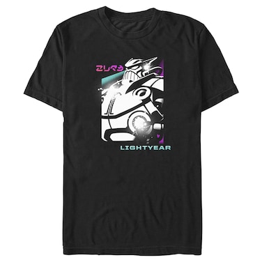 Disney Pixar Lightyear Zurg Spray Young Men's Short Sleeve Tee Shirt, Black, XX-Large