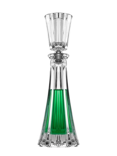 Barski Crystal - Glass -Mouthwash Decanter with 1.75 oz Cup Stopper - (can use the stopper as a Tumbler) 8.6" Height - 3 Oz. Decanter - Vertical Lines Design - Made in Europe