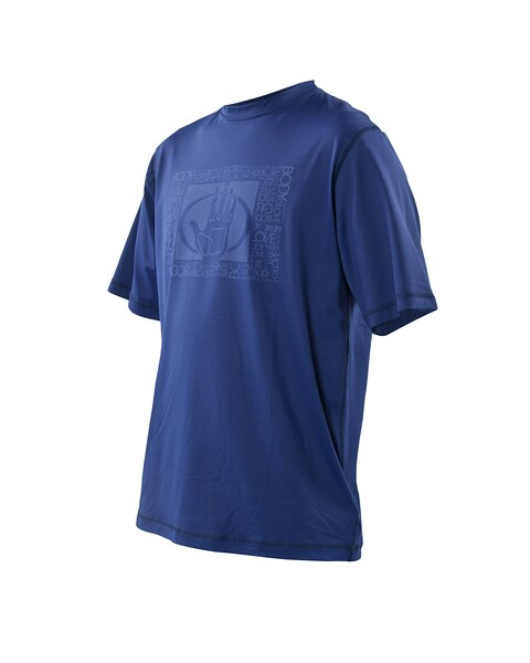 Body Glove Men&#39;s Loose Fit Short Sleeve Rash Guard Tops, Navy, Small