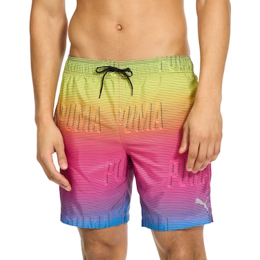 PUMA Men's Between The Lines Volley Swim Board Short, Glowing Pink, X-Large