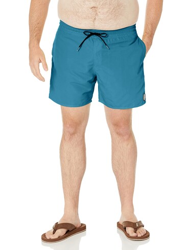 Volcom Men's Lido Solid 16" Swim Surf Trunk, Hydro Blue, XXLarge