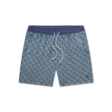 Southern Marsh Dockside Swim Trunks - Lattice, Slate and Mint, Medium
