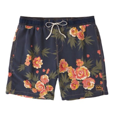 Billabong X Wrangler Rose Garden 17" Layback Boardshorts (Indigo, Small)