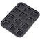 Webake Brownie Pan 12 Cavity Nonstick Mini Brownie Bar Pan Carbon Steel Square Cupcake Pan for Baking Individual Brownies, Breads, Bar-Cookies