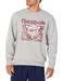 Reebok Men's Basketball Crewneck Sweatshirt, Medium Grey Heather, L