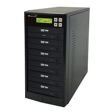 Vinpower Digital Standard 1 to 5 Target 24x DVD CD Disc Duplicator Tower SATA Optical Drives - Black