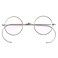 Agstum Retro Small Round Optical Rare Wire Rim Eyeglasses Frame (Silver, 43)