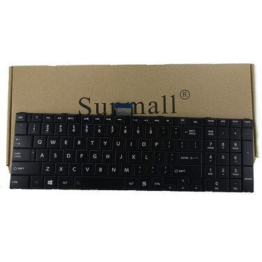 SUNMALL Keyboard replacement Compatible with Toshiba Satellite C850 C855 C855D L850 L855 L855D L875D P850 P875 P855 Black US Layout