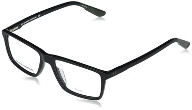 Under Armour Men's UA 5019 Rectangular Prescription Eyewear Frames, Black, 55mm, 16mm