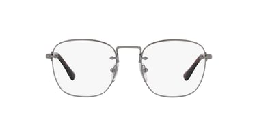 Persol Men's PO2490V Square Prescription Eyewear Frames, Gunmetal/Demo Lens, 52 mm