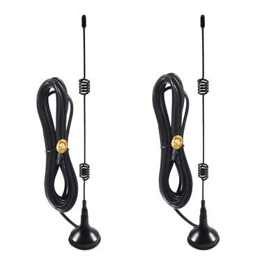 AEDIKO 2pcs 2.4GHz 7dBi WiFi Booster Antenna WiFi Antenna SMA Male Connector for WiFi Security Camera/WiFi Router/Wireless Network Card/USB Adapter