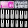 Melous Medium Square Soft Gel Nail Tips, 12 Sizes, 600 PCS, Full Cover, Matte Finish