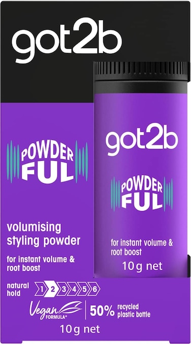 Got2B Schwarzkopf Powder'ful Volume Unisex Root Hair Styling Powder, For Instant Volume and Root Boost, Vegan, 10g