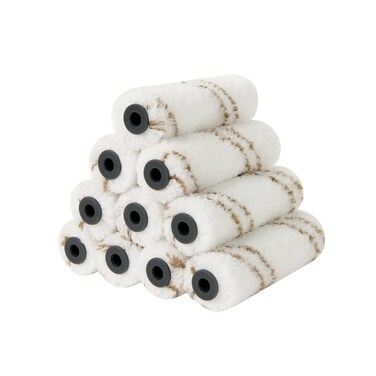 Mister Rui Microfiber Paint Roller 4 Inch, 10 Pack Small Paint Roller Covers, 10 mm Nap, Mini Paint Roller for Use with All Paints and Stains