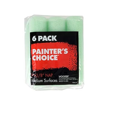 Wooster, 6 Count (Pack of 1), Brush R959 R959-9 Painter's Choice Roller Cover 3/8 Inch Nap, 6-Pack, 9 Inch, 128