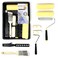Allgala Paint Roller Kit 9 Pack Lint Free Paint Roller with Roller Frames Covers Brush Mixer and Large Tray - TH10301
