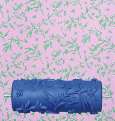 canjoyn 5" Rubber Art Roller Wall Painting Pattern Roller Decorative Texture Roller DIY Patterned Paint Roller