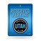 Rico Industries NHL Hockey Utah Hockey Club Primary 8.5" x 11" Carbon Fiber Metal Parking Sign - Great for Man Cave, Bed Room, Office, Home D&eacute;cor