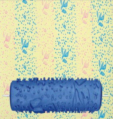 canjoyn 5" Rubber Art Roller Wall Painting Pattern Roller Decorative Texture Roller DIY Patterned Paint Roller