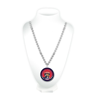 Rico Industries NHL Florida Panthers Team Logo Mardi Gras Style Beads, Multicolor, 21" x 3