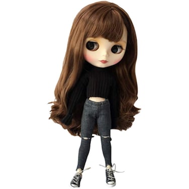 DoubleWood Handmade Causal Sweater &amp; Jean/Pants Replacement for Blythe Doll, 1/6 Fashion Doll Clothing Set Accessories Doll Clothes Compatible with Blythe ICY Pullip Doll