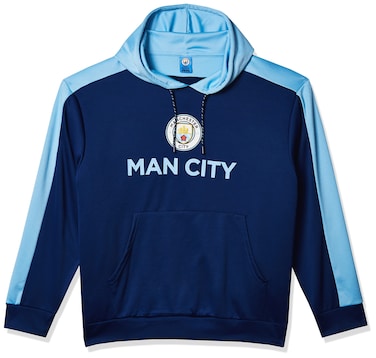 Icon Sports Manchester City Officially Licensed Adult Men's Pullover Hoodie (Large) Navy