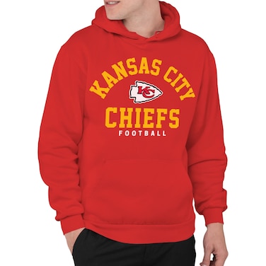 Junk Food Clothing x NFL - Kansas City Chiefs - Classic Team Logo - Unisex Adult Pullover Fleece Hoodie for Men and Women - Size XX-Large, Red