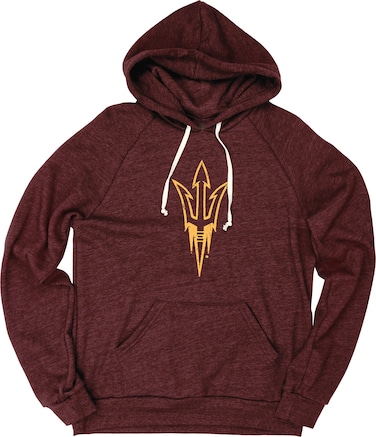 Arizona State Sun Devils Tri-Blend Hoodie Vintage Icon Team Color, XX-Large