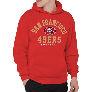 Junk Food Clothing x NFL - San Francisco 49ers - Classic Team Logo - Unisex Adult Pullover Fleece Hoodie for Men and Women - Size XX-Large