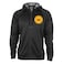 Zubaz Men's Standard Full Zip Black Hoodie, Team Color, Small